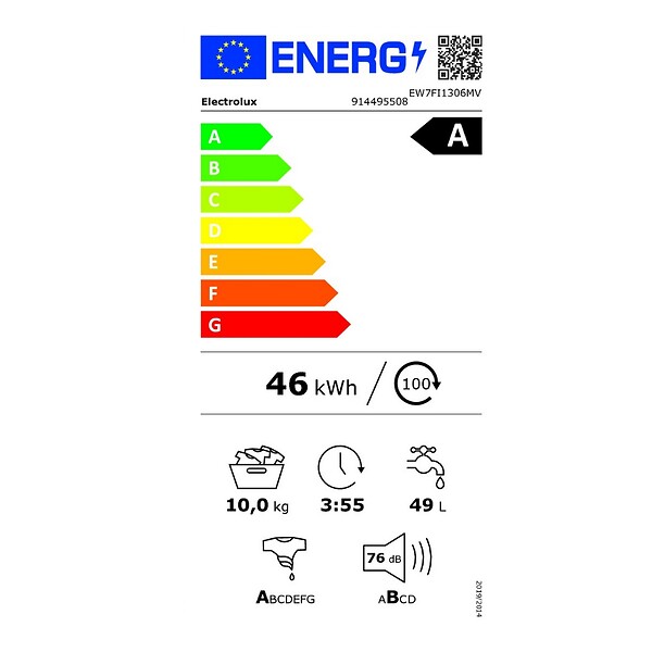 ELECTROLUX - Lave-linge Frontal 10kg 1600 Tours/min - EW7FI1306MV - large