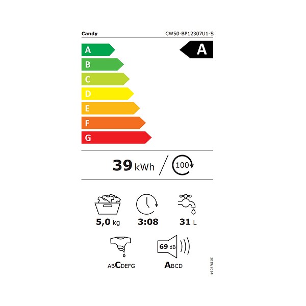CANDY - Lave-linge Frontal 5kg 1200tours/min Blanc - CW50-BP12307U1-S - large