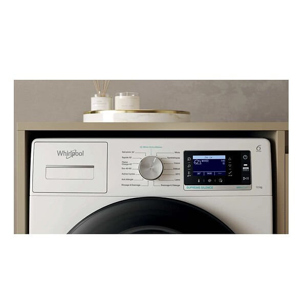 WHIRLPOOL - Lave-linge Frontal 10kg 1400 Tours/min Blanc - W608FR - large