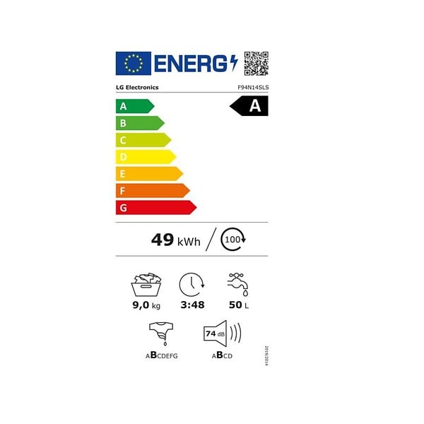 LG - Lave-linge Frontal 9kg 1400trs/min - F94N14SLS - large