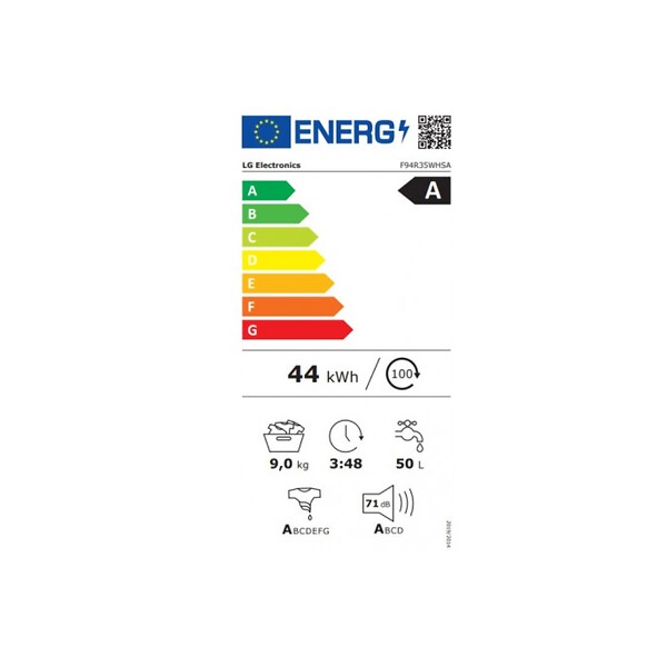 LG - Lave-linge Frontal 9kg 1400tours/min - F94R35WHSA - large