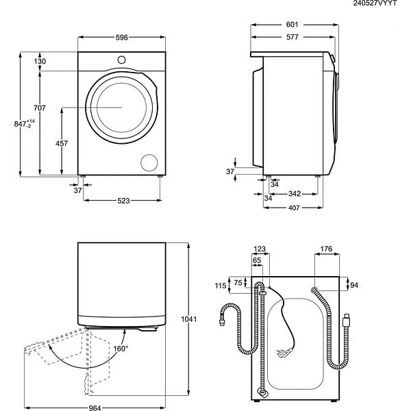 ELECTROLUX - Lave-linge Frontal 8kg 1400 Tours/min Blanc - EW6FI6834BA - large