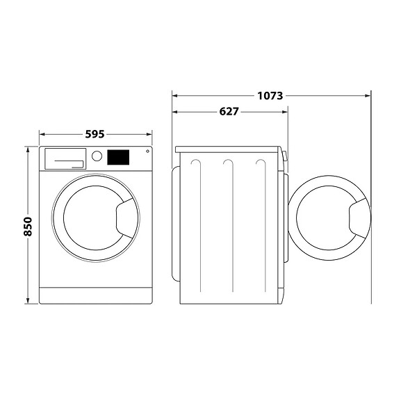 WHIRLPOOL - Lave-linge Frontal 9kg 1200 Tours/min Blanc - FFSPL9269WFR - large