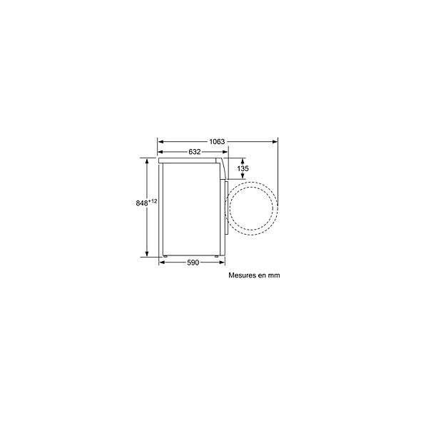 BOSCH - Lave-linge Frontal 8kg 1200 Tours/min - WGE03207FR - large