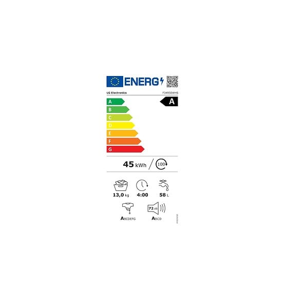 LG - Lave-linge Frontal 13kg 1400 Tours/min - F34R50WHS - large
