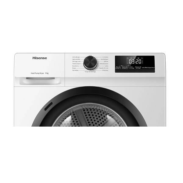 HISENSE - Sèche-linge Pompe à Chaleur 60cm 8kg - DHQE802U - large