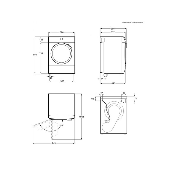 ELECTROLUX - Sèche-linge Pompe à Chaleur 60cm 8kg Blanc - EDHF2804DC - large