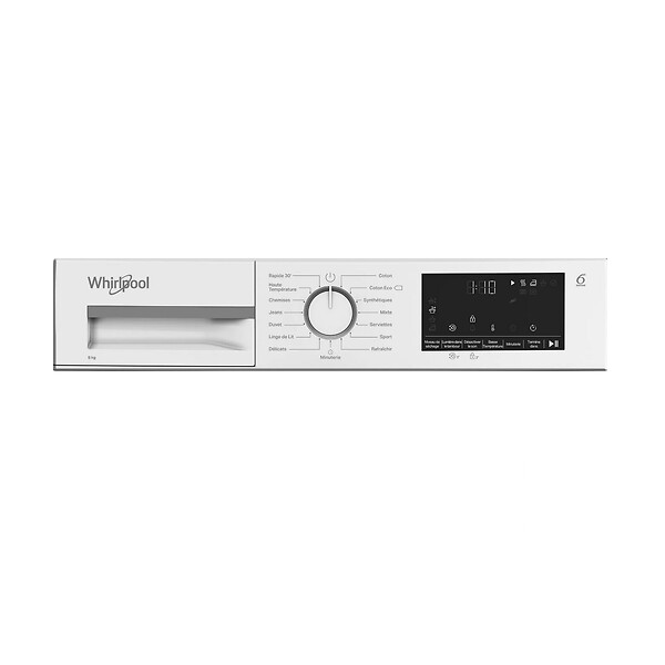 WHIRLPOOL - Sèche-linge Pompe à Chaleur 8kg 60cm Blanc - CWSD83MWWSFR - large