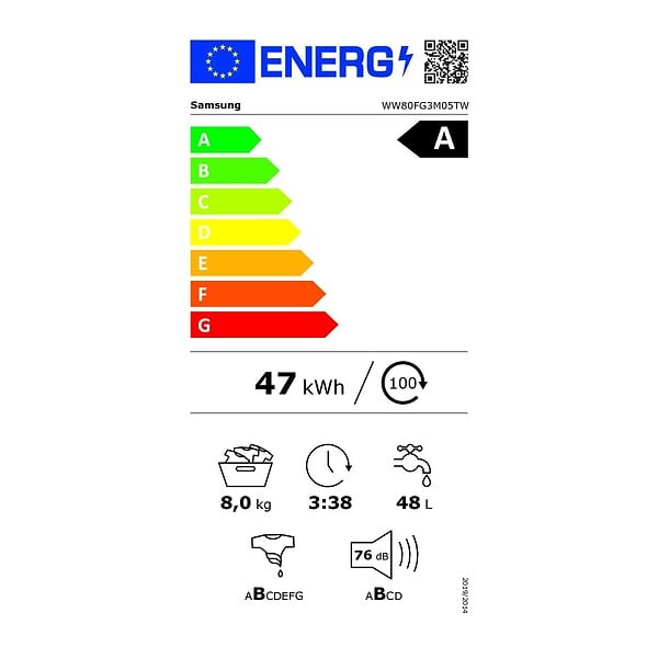 SAMSUNG - Lave-linge Frontal 8kg 1400 Trs/min - WW80FG3M05TW - large