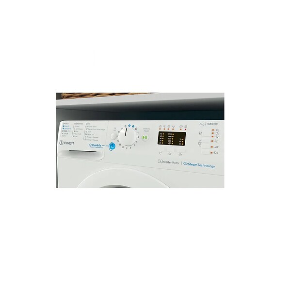 INDESIT - Lave-linge Frontal 8kg 1200 Tours/min - BWA81295XWVFR - large
