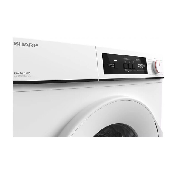 SHARP - Lave-linge Frontal 6kg 1200 Tours/min - ESNFA6121WC - large