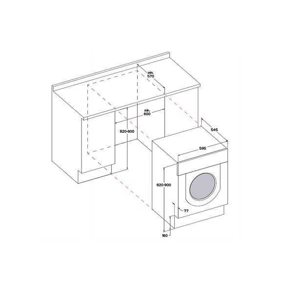 WHIRLPOOL - Lave-linge Intégrable 7 Kg 1400 Tours/min - BIWMWG71483FRN - large