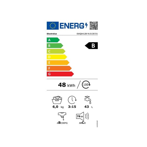 ELECTROLUX - Lave-linge Top 6kg 1200trs/min - EWQ6412B - large