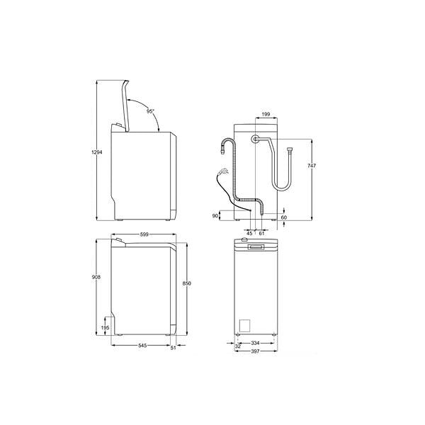 ELECTROLUX - Lave-linge Top 6kg 1200trs/min - EWQ6412B - large