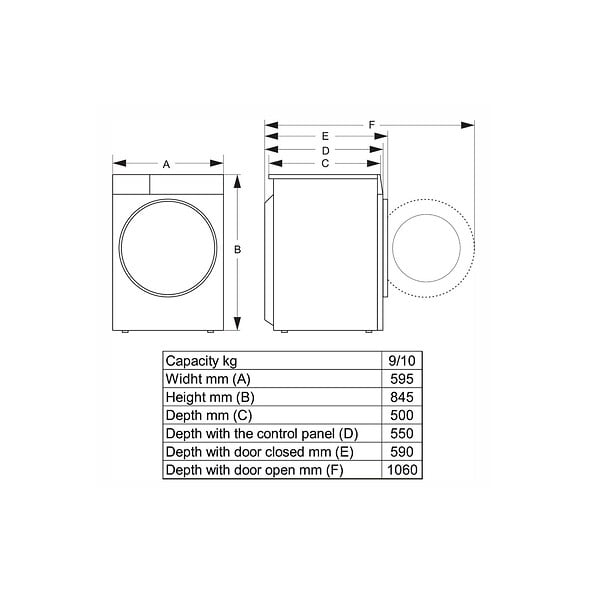 HISENSE - Lave-linge Frontal 9kg 1400 Tours/min Blanc - WF3S9043BW3 - large