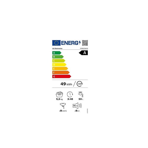 LG - Lave-linge Frontal 9kg 1400 Tours/min - F94B15WHS - large