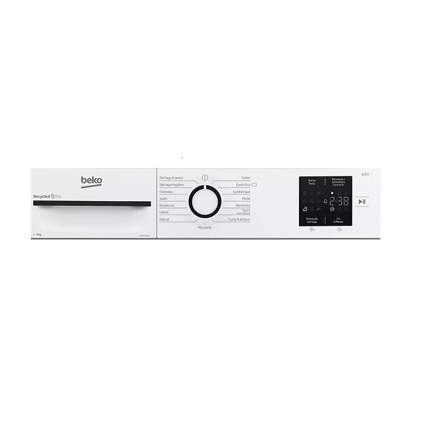BEKO - Sèche-linge Pompe à Chaleur 60cm 9kg Blanc - D14H19301 - large