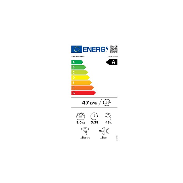 LG - Lave-linge Frontal 8kg 1400 Tours/min Blanc - F84B13WHS - large