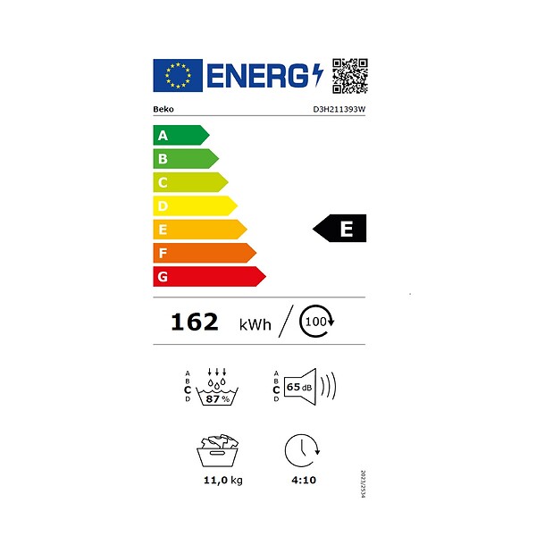 BEKO - Sèche-linge Pompe à Chaleur 60cm 11kg Blanc - D3H211393W - large
