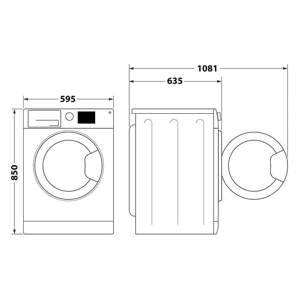 WHIRLPOOL - Lave-linge Frontal 10kg 1400 Trs/min - FFBR10489BSVFR - large
