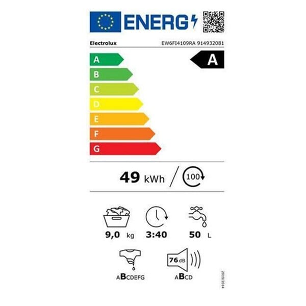 ELECTROLUX - Lave-linge Frontal 60cm 9kg 1400 Tours/min - EW6FI4109RA - large