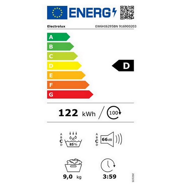 ELECTROLUX - Sèche-linge Pompe à Chaleur 60cm 9kg Blanc - EW6HI6295BN - large