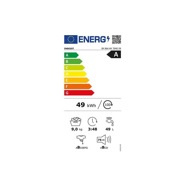 INDESIT - Lave-linge Frontal 8kg 1400 Tours/min - IM964MYTIMEFR - large