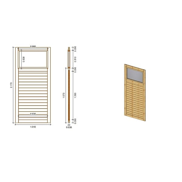 ALTANKA - Panneau pour pergola 1,01x2,17m - ALT15 - large