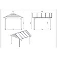 ALTANKA - Pergola de jardin 4.04x4.04m avec panneaux - traité - ALT125 - vignette