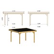 ALTANKA - Pergola de jardin 4.04x4.04m avec panneaux - traité - ALT133 - vignette