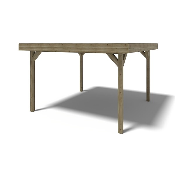 ALTANKA - Pergola de jardin 4.04x4.04m avec panneaux - traité - ALT133 - large