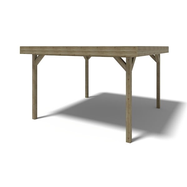 ALTANKA - Pergola de jardin 4.04x4.04m avec panneaux - traité - ALT132 - large
