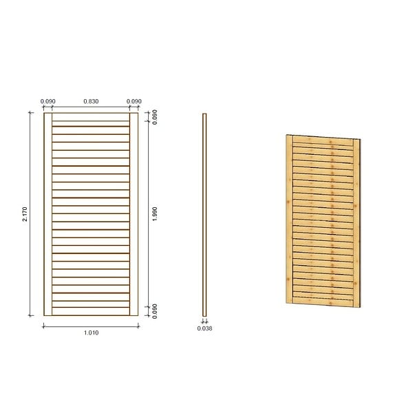 ALTANKA - Panneau plein pour pergola 1,01x2,17m - ALT14 - large