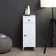 KIAMAMI VALENTINA - Base Au Sol Cm.31,5 Avec Porte Et Tiroir Blanc | Easy - vignette