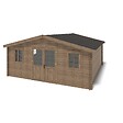 ALTANKA - Abri de jardin en bois - 34.8m2 - 5.9x5.9m - Traité - Ep. 45mm - Couleur: marron - DOM656 - vignette
