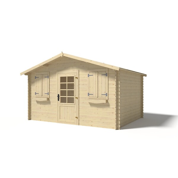 ALTANKA - Abri de jardin en bois - 12m2 - 4x3m - Ep. 28mm - Couleur: naturel - DOM137 - large