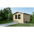 ALTANKA - Abri de jardin en bois - 12m2 - 3x4m - Ep. 28mm - Couleur: naturel - DOM661 - vignette