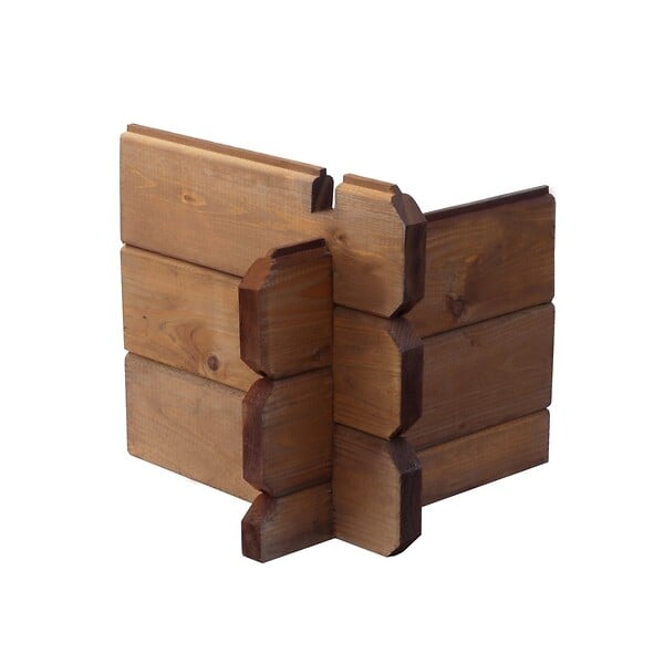 ALTANKA - Abri de jardin en bois - 9m2 - 3x3m - Traité - Ep. 28mm - Couleur: marron - DOM427 - large
