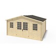 ALTANKA - Abri de jardin en bois - 20m2 - 5x4m - Ep. 40mm - Couleur: naturel - DOM598 - vignette