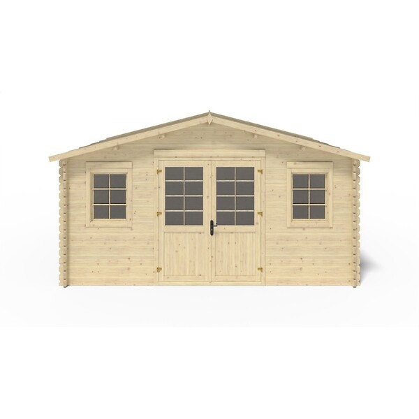 ALTANKA - Abri de jardin en bois - 20m2 - 5x4m - Ep. 40mm - Couleur: naturel - DOM598 - large