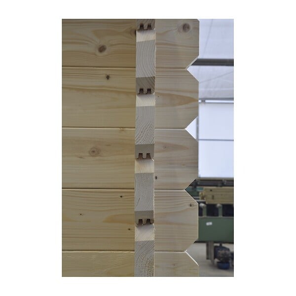 ALTANKA - Abri de jardin en bois - 19.2m2 - 4.8x4m - Ep. 40mm - Couleur: naturel - DOM370 - large