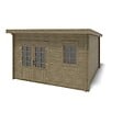 ALTANKA - Abri de jardin en bois - 12m2 - 4x3m - Traité - Ep. 40mm - Couleur: vert - DOM717 - vignette