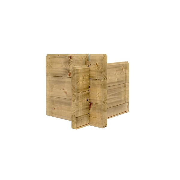 ALTANKA - Abri de jardin en bois - 12m2 - 4x3m - Traité - Ep. 40mm - Couleur: vert - DOM717 - large