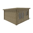 ALTANKA - Abri de jardin en bois - 16m2 - 4x4m - Traité - Ep. 40mm - Couleur: vert - DOM716 - vignette