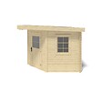 ALTANKA - Abri de jardin en bois - 8m2 - 3x3m - Ep. 28mm - Couleur: naturel - DOM665 - vignette