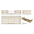 ALTANKA - Terrasse en bois avec balustrade pour abri en bois - 10m2 - 5m x 2m - imprégnée - couleur: marron - DOM603 - vignette
