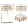 ALTANKA - Abri de jardin en bois - 20m2 - 5x4m - Traité - Ep. 45mm - Couleur: marron - DOM376 - vignette