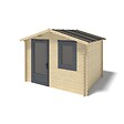 ALTANKA - Abri de jardin en bois - 7.5m2 - 3x2.5m - Ep. 28mm - Couleur: naturel - DOM755 - vignette