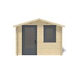 ALTANKA - Abri de jardin en bois - 7.5m2 - 3x2.5m - Ep. 28mm - Couleur: naturel - DOM755 - vignette