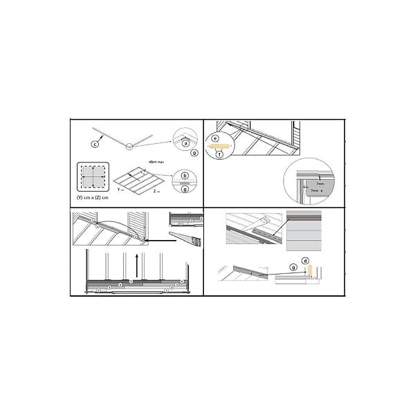 ALTANKA - Plancher universel pour abris de jardin - 18 mm - paquet de 3 m2 - Non traité - POD04 - large